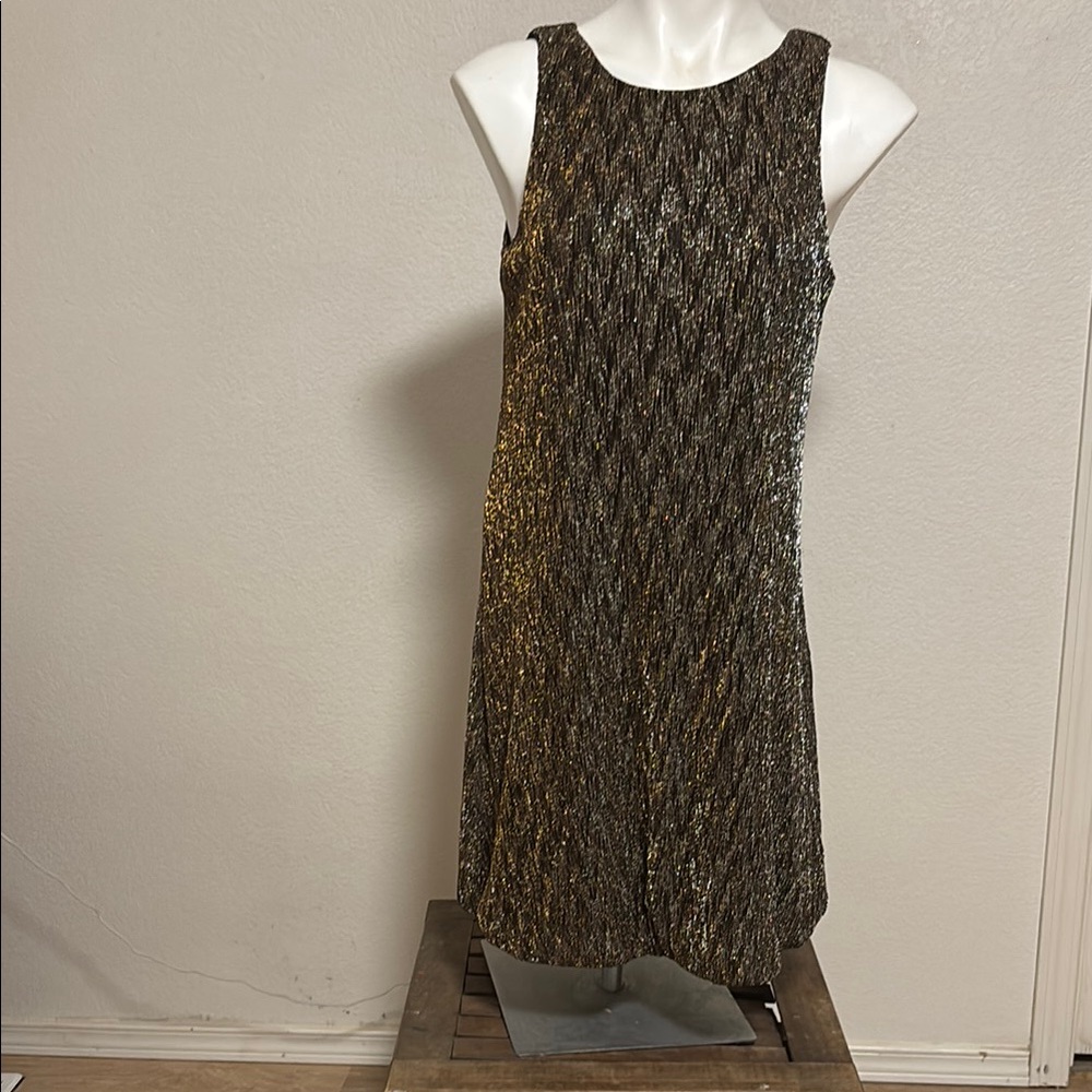 Connected Apparel Gold Sheath Cocktail Dress